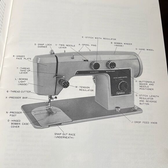 Vintage Wards Signature Sewing Machine extra parts, instruction book and quick s - Picture 11 of 13